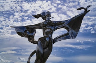 Statue of Peace, Statue de la Paix, by Yao Yuan, Grandcamp-Maisy, Normandy, Calvados, France