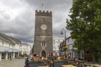 St Leonard's Tower, or the 'Clock Tower', Newton Abbot, Devon, England, UK