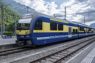 Passenger train Bernese Oberland Railway, Interlaken, Bern, Switzerland
