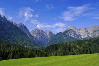 Palu district, Sappada, Plodn, behind the Terza Media mountain, Terza Grande, Carnic Alps, Julian