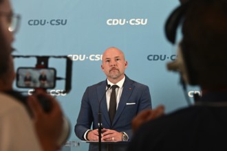 The deputy chairman of the CDU/CSU parliamentary group, Alexander Hoffmann (CSU), at the weekly