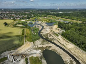 Dortmund, Castrop-Rauxel, North Rhine-Westphalia, Germany - River renaturalisation, renaturation of
