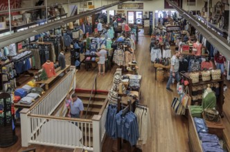 Customers shopping at the Mast General Store in Waynesville, North Carolina