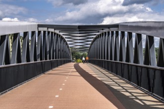De Massover cycle path bridge, over the Meuse south of Nijmegen, near Cuijk, part of the