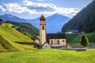 Chaplaincy church, Niederthai in the Horlachtal, side valley of the Ötztal, Stubai Alps, Tyrol,