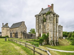 Castle ruin of Chateau de Saint-Sauveur-le-Vicomte, Manche, Normandy, France