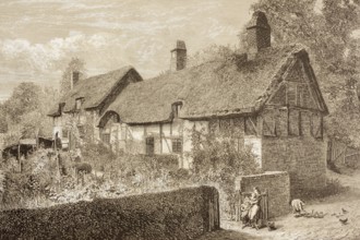 Stratford-upon-Avon, England. Anne Hathaway's Cottage, the family home of Shakespeare's woman. From
