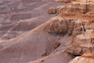 Colorful deposits of the Chinle Formation exposed at Little Painted Desert County Park near