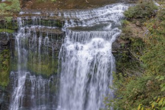 Top of Burgess Falls along the River Trail, Falling Water River, Burgess Falls State Park near
