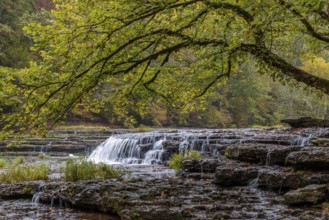 Falling Water Cascades in Burgess Falls State Park near Cookeville, Tennessee