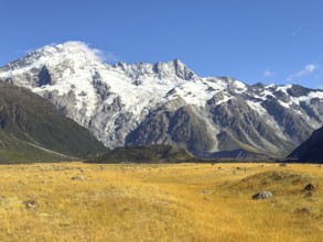 Access to the Hooker Valley Track hiking trail, Mount Cook National Park, South Island, New