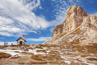 The Three Peaks in the Sesto Dolomites on the border between the provinces of Belluno in the south