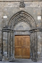 Portal of the church Chiesa di San Francesco, late Gothic, 13th century, Piazza Matteotti, historic