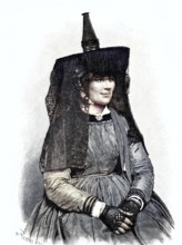 French folklore, Costume of the farmer from Bresse, Illustration, published 1890, Reproduction,