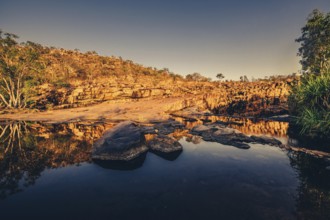 Bell Gorge, The Kimberleys, waterfall, sunrise in the outback, Australia