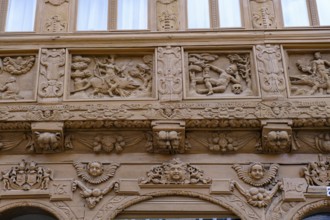 Details on half-timbered houses, Breite Straße, Wernigerode, Harz, Saxony-Anhalt, Germany