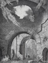The ruins of the Baths of Caracalla, Baths of Caracalla, Thermae Antoninianae, in 1800, ancient
