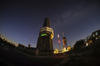 The Milky Way passes over the summit of the Großer Feldberg in the Taunus, near Frankfurt am Main,