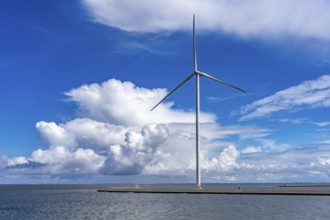 Strekdammen Wind Farm, wind farm at the seaport of Eemshaven in the Netherlands, built on offshore