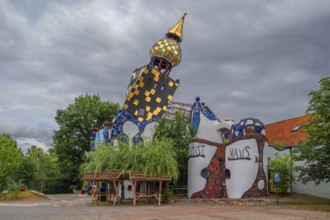 The Art House of the Kuchlbauer Brewery, designed by Friedensreich Hundertwasser, Lower Bavaria,