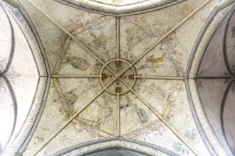 Painted dome in the Great St Mary's Church in Lippstadt, North Rhine-Westphalia, Germany