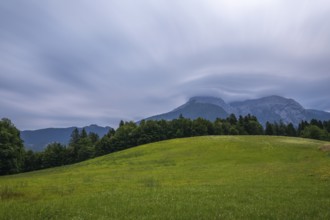 Dramatic weather over Hoher Göll and the Eagle's Nest in Berchtesgadener Land