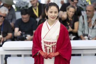 Cannes, France - 15.5.2024: Yo Yoshida during the photocall for A PALE VIEW OF HILLS during the
