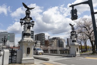 Tourist attraction, place of interest, historic Enkobashi stone bridge over the Enko River with