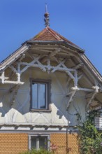 Interesting roof truss of a villa around 1900, Dornbirn, Vorarlberg, Austria