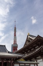 Landmark, tourist attraction, architecture, curved roofs, Zojoji Hall, Zojo-ji Temple, Busshist