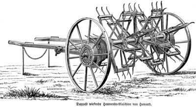 Double-acting haymaking machine by Clifford Howard, Australian inventor and entrepreneur,