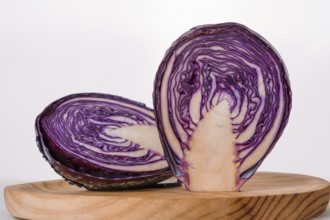 Purple cabbage or red cabbage isolated on white background
