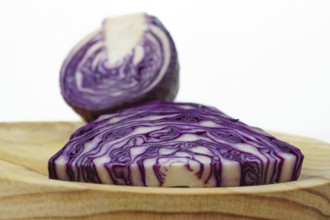 Purple cabbage or red cabbage isolated on white background