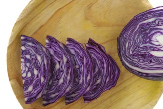 Purple cabbage or red cabbage isolated on white background