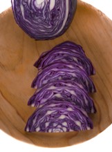 Purple cabbage or red cabbage isolated on white background