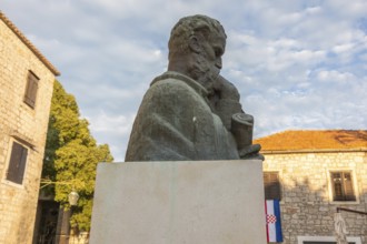 Monument to Petar Hektorovic, Starigrad, island of Hvar, Dalmatia, Croatia