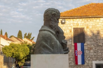 Monument to Petar Hektorovic, Starigrad, island of Hvar, Dalmatia, Croatia