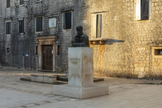 Monument to Petar Hektorovic, Starigrad, island of Hvar, Dalmatia, Croatia
