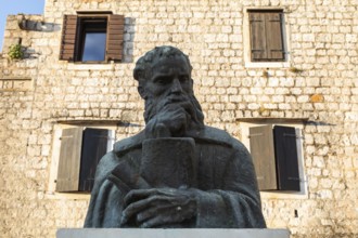 Monument to Petar Hektorovic, Starigrad, island of Hvar, Dalmatia, Croatia