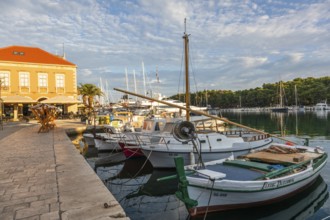 Boats in the harbour, Starigrad, island of Hvar, Dalmatia, Croatia