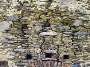 Close-up of a stone wall with different textures Styria Austria
