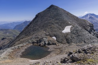 Landscape panorama, summit cross, Brennkogel, mountain lake, GroÃŸglockner, Pinzgau