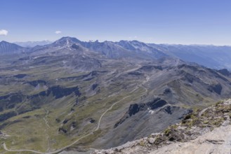 Landscape panorama, summit cross, Brennkogel, high alpine road, GroÃŸglockner, Pinzgau