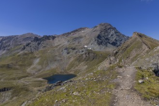 Landscape panorama, summit cross, Brennkogel, hiker, GroÃŸglockner, Pinzgau