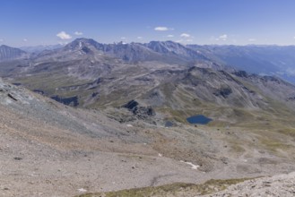 Landscape panorama, summit cross, Brennkogel, lake, GroÃŸglockner, Pinzgau