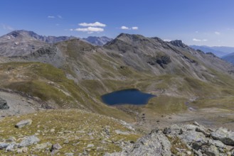 Landscape panorama, summit cross, Brennkogel, lake, GroÃŸglockner, Pinzgau