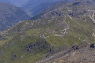 Landscape panorama, summit cross, Brennkogel, high alpine road, GroÃŸglockner, Pinzgau