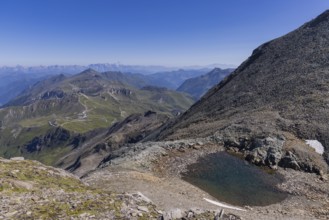 Landscape panorama, summit cross, Brennkogel, mountain lake, GroÃŸglockner, Pinzgau