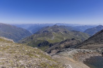 Landscape panorama, summit cross, Brennkogel, high alpine road, GroÃŸglockner, Pinzgau