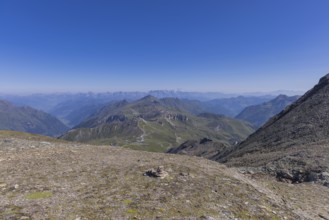 Landscape panorama, summit cross, Brennkogel, high alpine road, GroÃŸglockner, Pinzgau